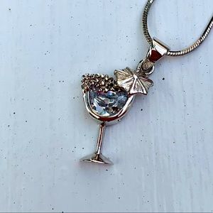 Early 2000s Sterling silver cocktail necklace